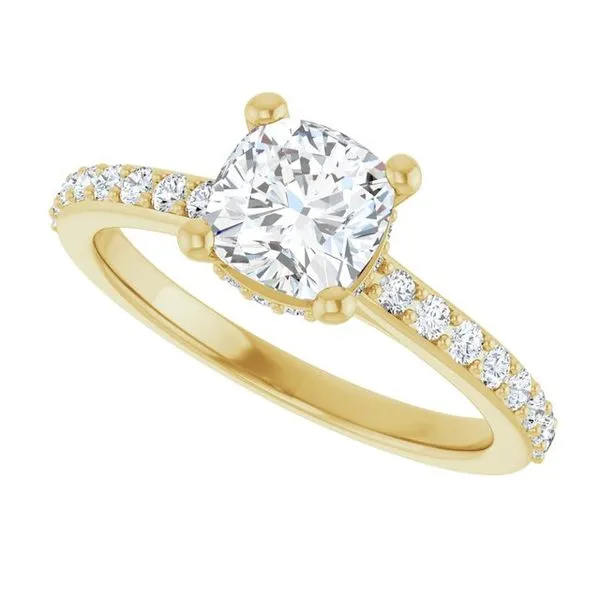 Hidden Halo-Style Engagement Ring Image 5 Hudson Valley Goldsmith New Paltz, NY