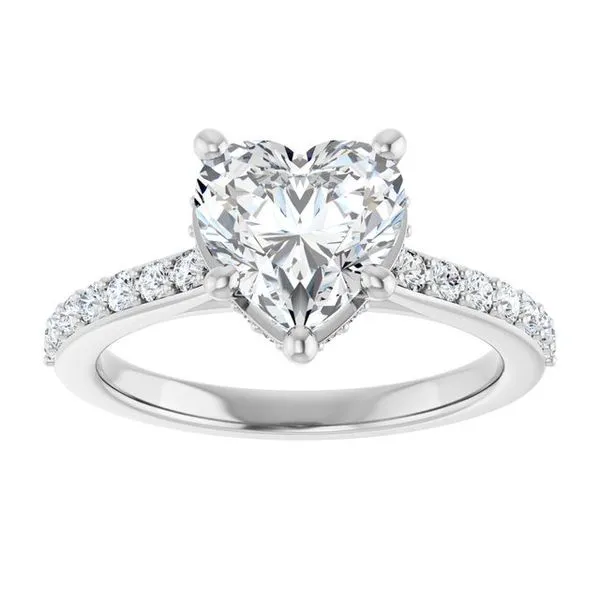 Hidden Halo-Style Engagement Ring Image 3 Hudson Valley Goldsmith New Paltz, NY