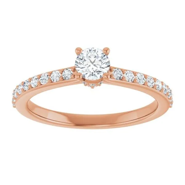 Hidden Halo-Style Engagement Ring Image 3 Hudson Valley Goldsmith New Paltz, NY