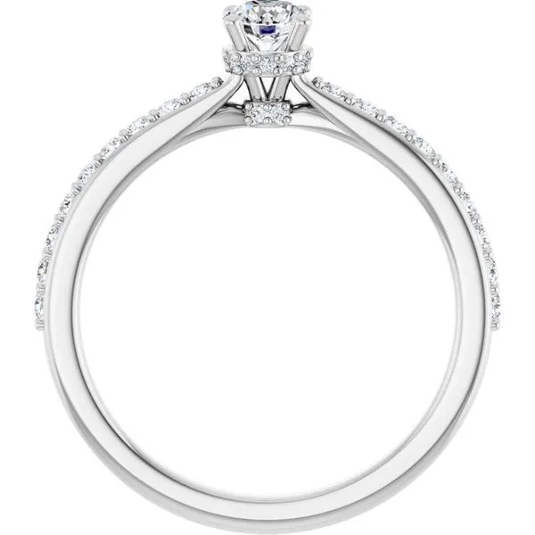 Hidden Halo-Style Engagement Ring Image 2 Hudson Valley Goldsmith New Paltz, NY