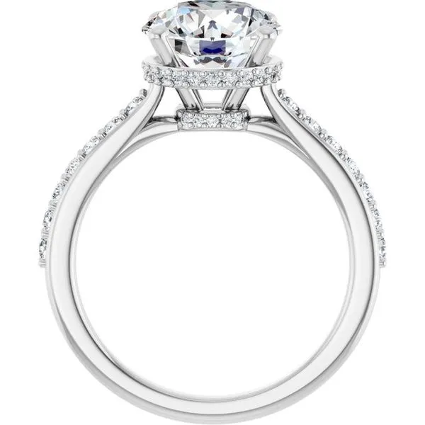 Hidden Halo-Style Engagement Ring Image 2 Hudson Valley Goldsmith New Paltz, NY