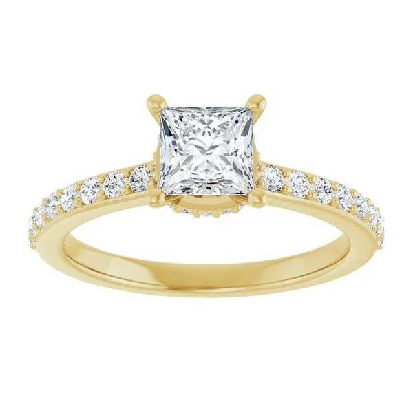 Hidden Halo-Style Engagement Ring Image 3 Raleigh Diamond Fine Jewelry Raleigh, NC