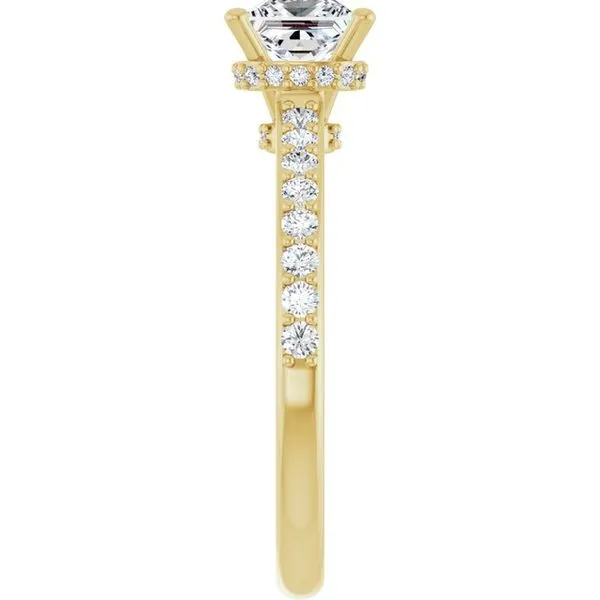 Hidden Halo-Style Engagement Ring Image 4 Hudson Valley Goldsmith New Paltz, NY