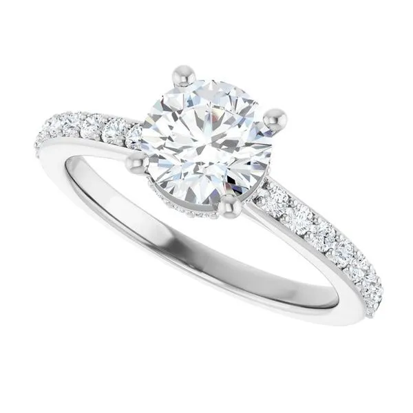 Hidden Halo-Style Engagement Ring Image 5 J. West Jewelers Round Rock, TX