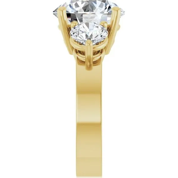 Three-Stone Engagement Ring Image 4 Arezzo Jewelers Elmwood Park, IL