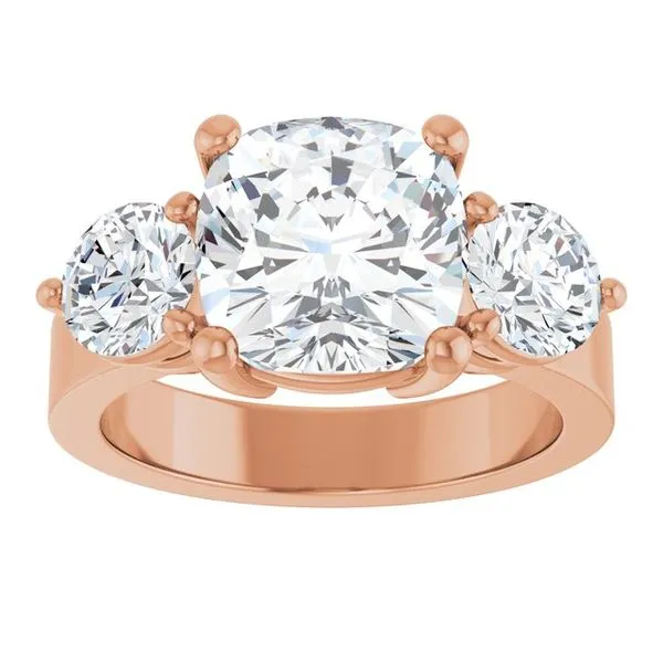 Three-Stone Engagement Ring Image 3 Northwood Jewelers Northwood, OH