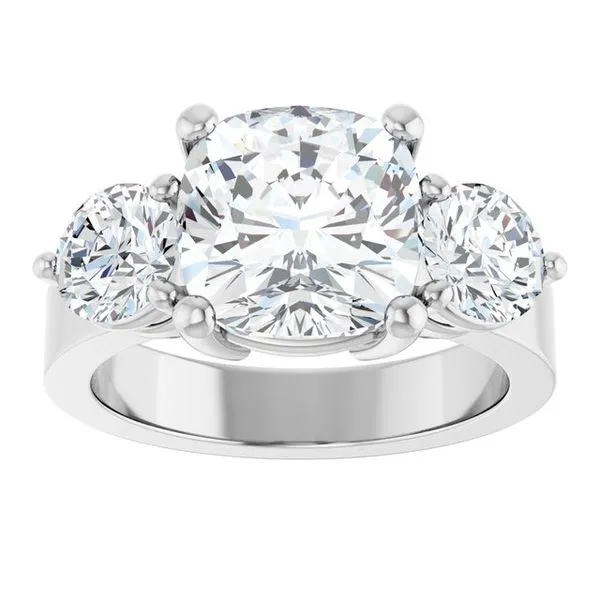 Three-Stone Engagement Ring Image 3 Northwood Jewelers Northwood, OH