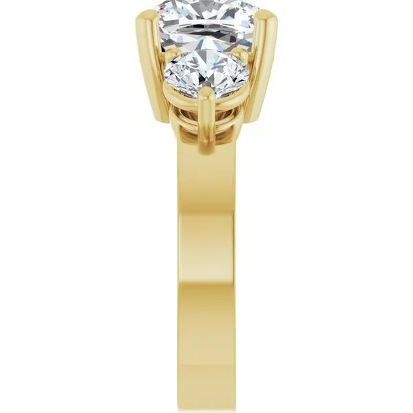 Three-Stone Engagement Ring Image 4 Collard Jewelers League City, TX