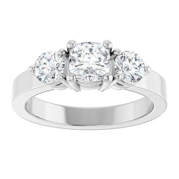 Three-Stone Engagement Ring Image 3 Northwood Jewelers Northwood, OH