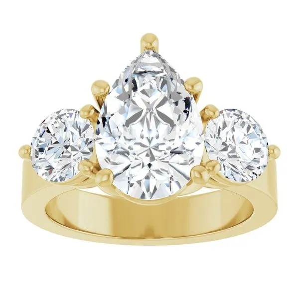 Three-Stone Engagement Ring Image 3 Arezzo Jewelers Elmwood Park, IL