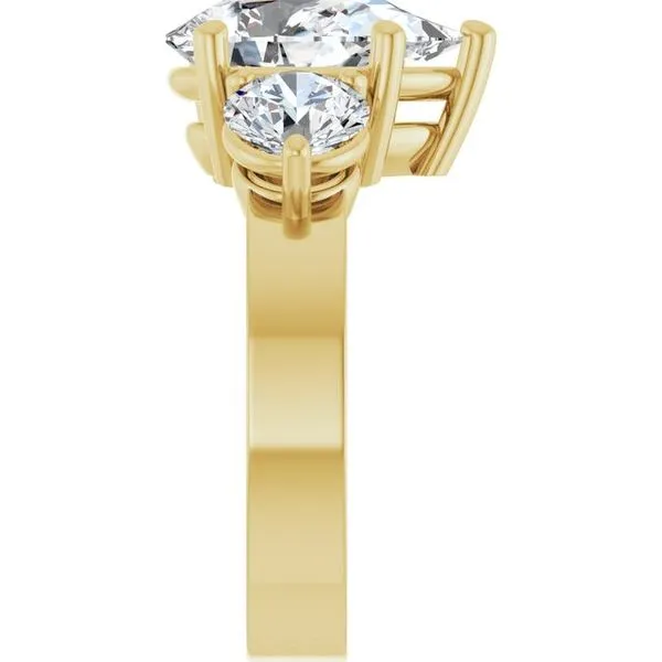 Three-Stone Engagement Ring Image 4 Arezzo Jewelers Elmwood Park, IL