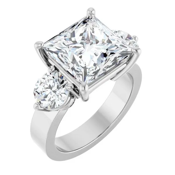 Three-Stone Engagement Ring The Ring Austin Round Rock, TX