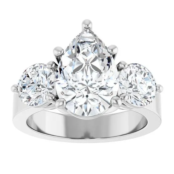 Three-Stone Engagement Ring Image 3 Witt's Jewelry Wayne, NE