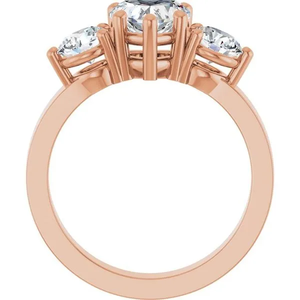 Three-Stone Engagement Ring Image 2 The Jewelry Source El Segundo, CA