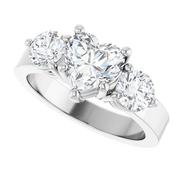 Three-Stone Engagement Ring Image 5 Clater Jewelers Louisville, KY