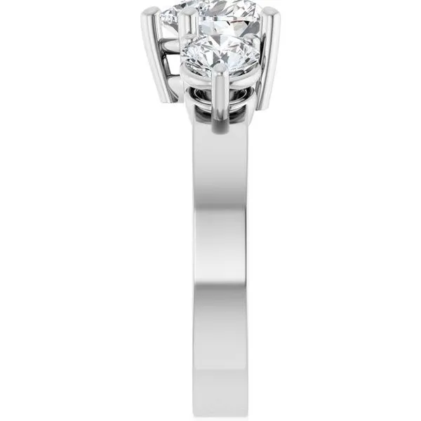 Three-Stone Engagement Ring Image 4 Arezzo Jewelers Elmwood Park, IL