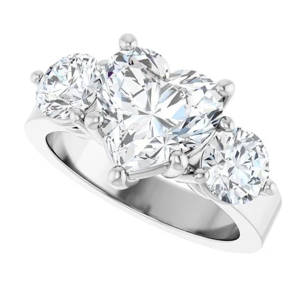 Three-Stone Engagement Ring Image 5 Arezzo Jewelers Elmwood Park, IL