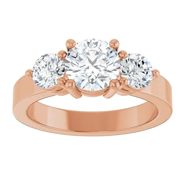Three-Stone Engagement Ring Image 3 Arezzo Jewelers Elmwood Park, IL