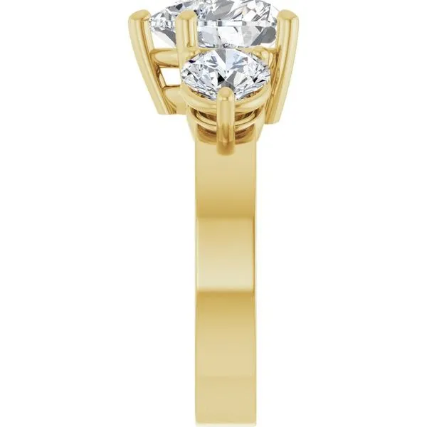 Three-Stone Engagement Ring Image 4 Arezzo Jewelers Elmwood Park, IL