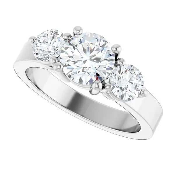 Three-Stone Engagement Ring Image 5 Northwood Jewelers Northwood, OH