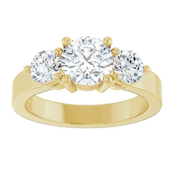 Three-Stone Engagement Ring Image 3 Raleigh Diamond Fine Jewelry Raleigh, NC