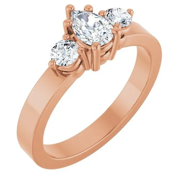 Three-Stone Engagement Ring House of Silva Wooster, OH