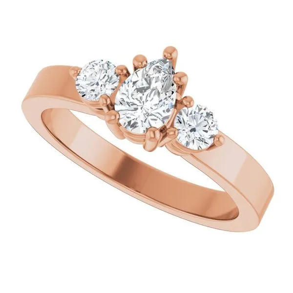 Three-Stone Engagement Ring Image 5 Arezzo Jewelers Elmwood Park, IL