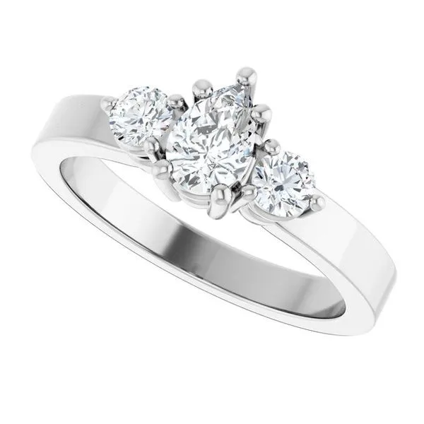Three-Stone Engagement Ring Image 5 Arezzo Jewelers Elmwood Park, IL