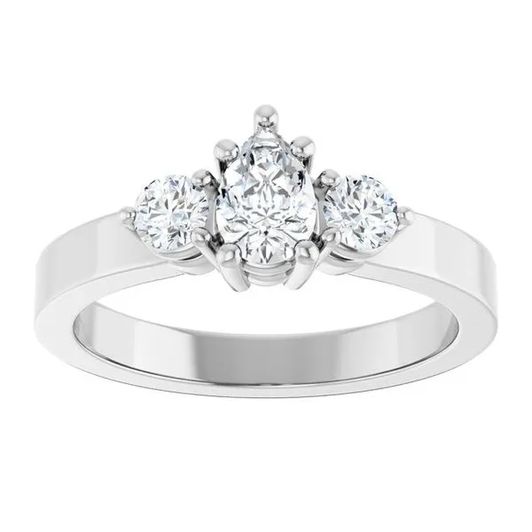 Three-Stone Engagement Ring Image 3 Northwood Jewelers Northwood, OH