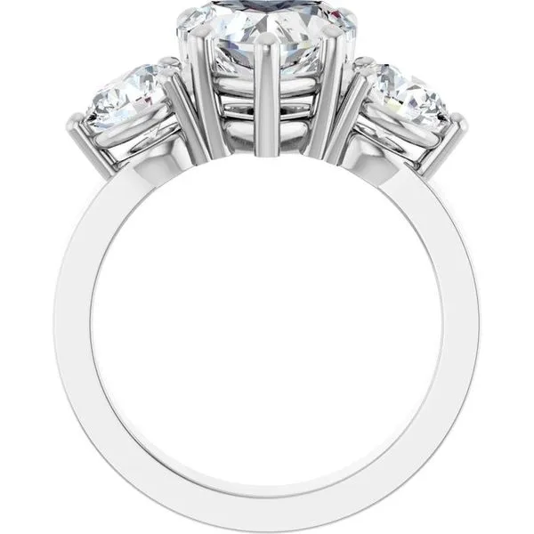 Three-Stone Engagement Ring Image 2 Raleigh Diamond Fine Jewelry Raleigh, NC