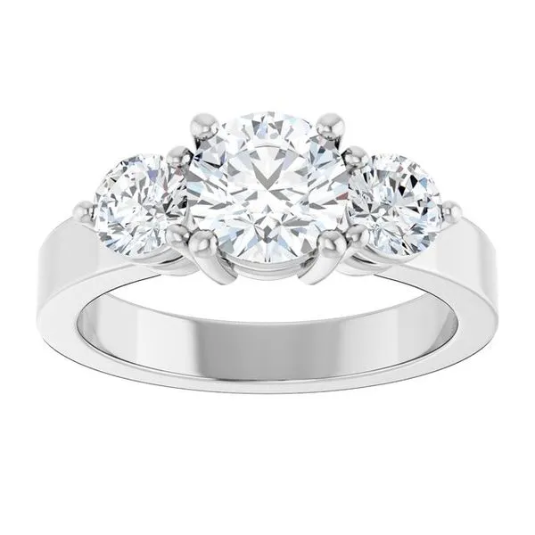 Three-Stone Engagement Ring Image 3 Northwood Jewelers Northwood, OH