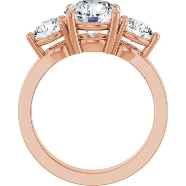 Three-Stone Engagement Ring Image 2 Collard Jewelers League City, TX