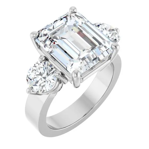 Three-Stone Engagement Ring The Ring Austin Round Rock, TX