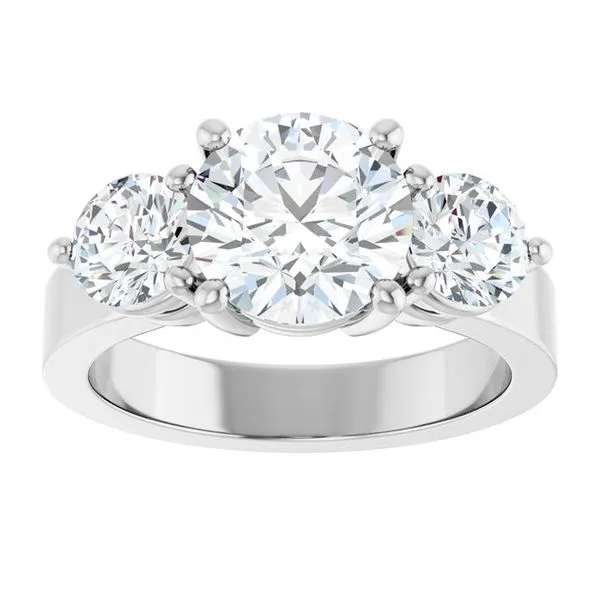 Three-Stone Engagement Ring Image 3 Jimmy Smith Jewelers Decatur, AL
