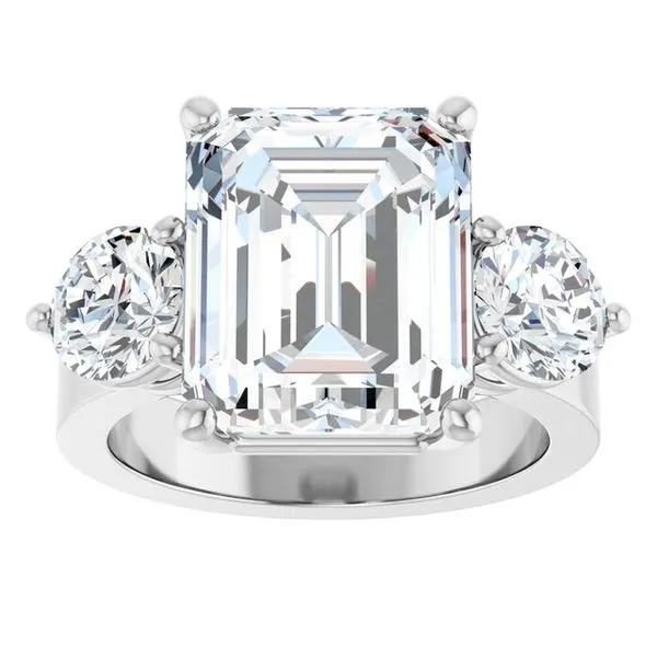 Three-Stone Engagement Ring Image 3 Northwood Jewelers Northwood, OH