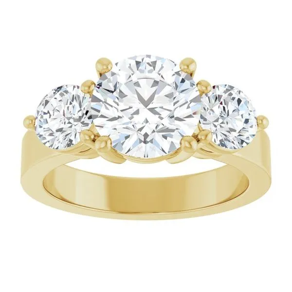 Three-Stone Engagement Ring Image 3 Arezzo Jewelers Elmwood Park, IL