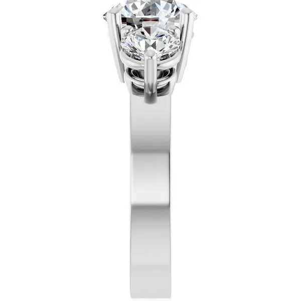 Three-Stone Engagement Ring Image 4 Arezzo Jewelers Elmwood Park, IL