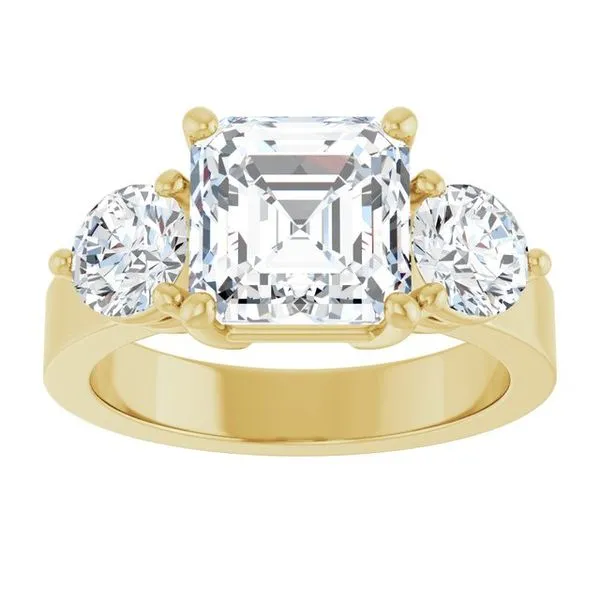 Three-Stone Engagement Ring Image 3 Northwood Jewelers Northwood, OH