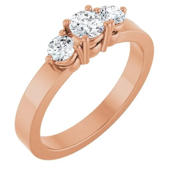 Three-Stone Engagement Ring The Ring Austin Round Rock, TX