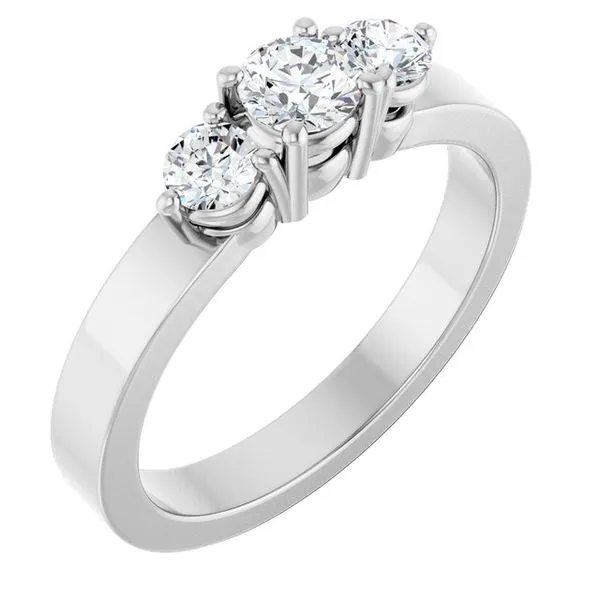 Three-Stone Engagement Ring House of Silva Wooster, OH