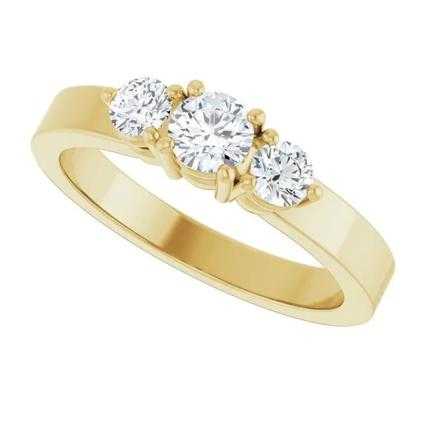 Three-Stone Engagement Ring Image 5 The Ring Austin Round Rock, TX