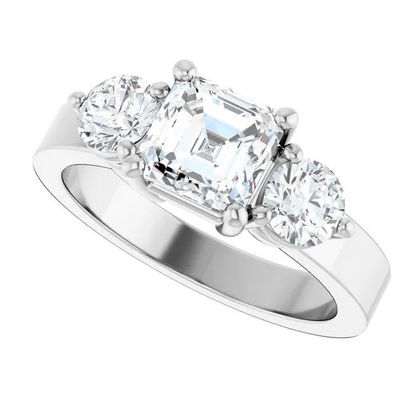 Three-Stone Engagement Ring Image 5 Paul James Jewelers Angels Camp, CA