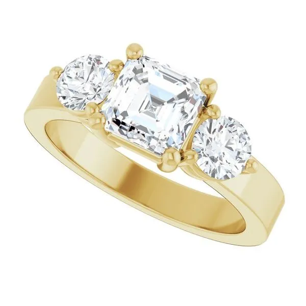 Three-Stone Engagement Ring Image 5 Arezzo Jewelers Elmwood Park, IL