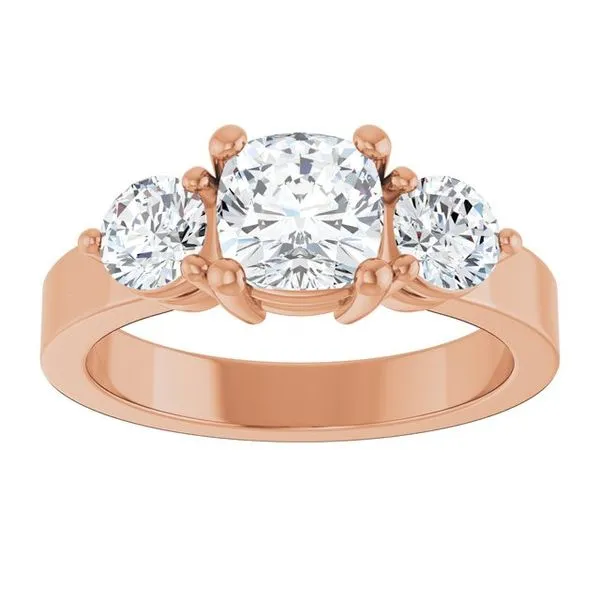 Three-Stone Engagement Ring Image 3 Arezzo Jewelers Elmwood Park, IL