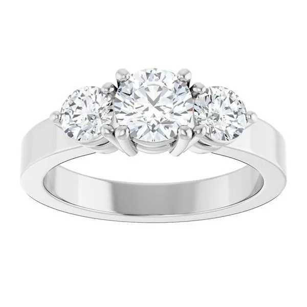 Three-Stone Engagement Ring Image 3 House of Silva Wooster, OH