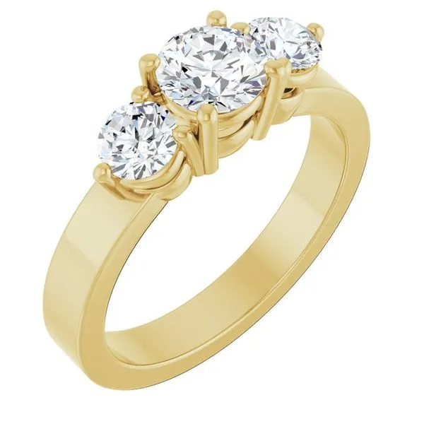 Three-Stone Engagement Ring Arezzo Jewelers Elmwood Park, IL