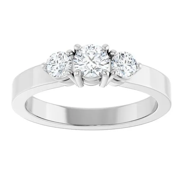 Three-Stone Engagement Ring Image 3 Northwood Jewelers Northwood, OH