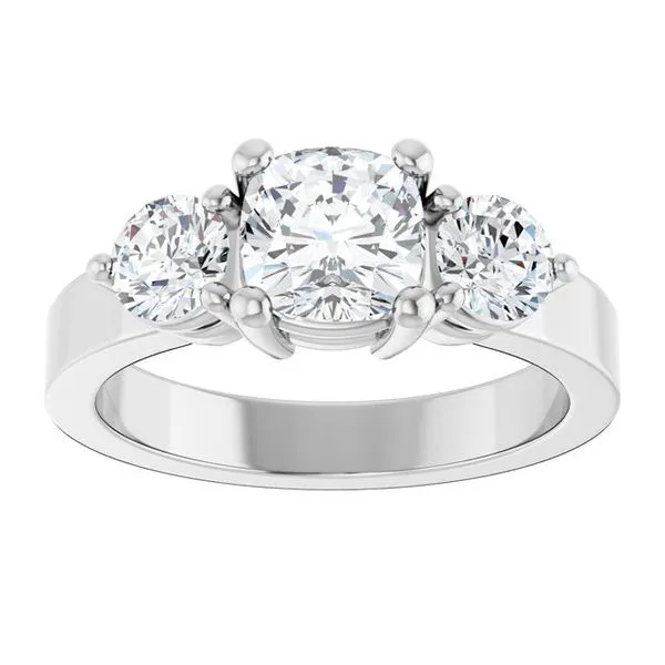 Three-Stone Engagement Ring Image 3 Raleigh Diamond Fine Jewelry Raleigh, NC