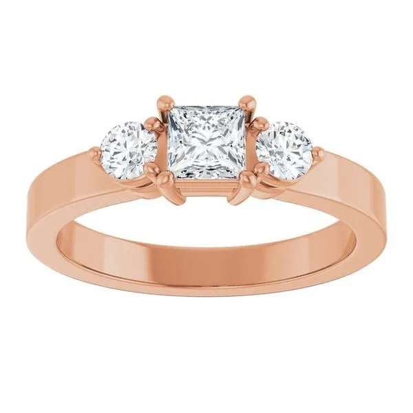 Three-Stone Engagement Ring Image 3 Northwood Jewelers Northwood, OH