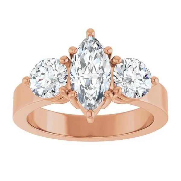 Three-Stone Engagement Ring Image 3 Clater Jewelers Louisville, KY